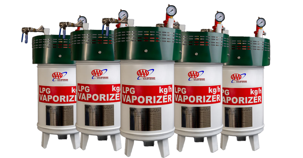 AAA Gas Engineering LPG vaporizer range 10-900 kg/h Pakistan manufacturer
